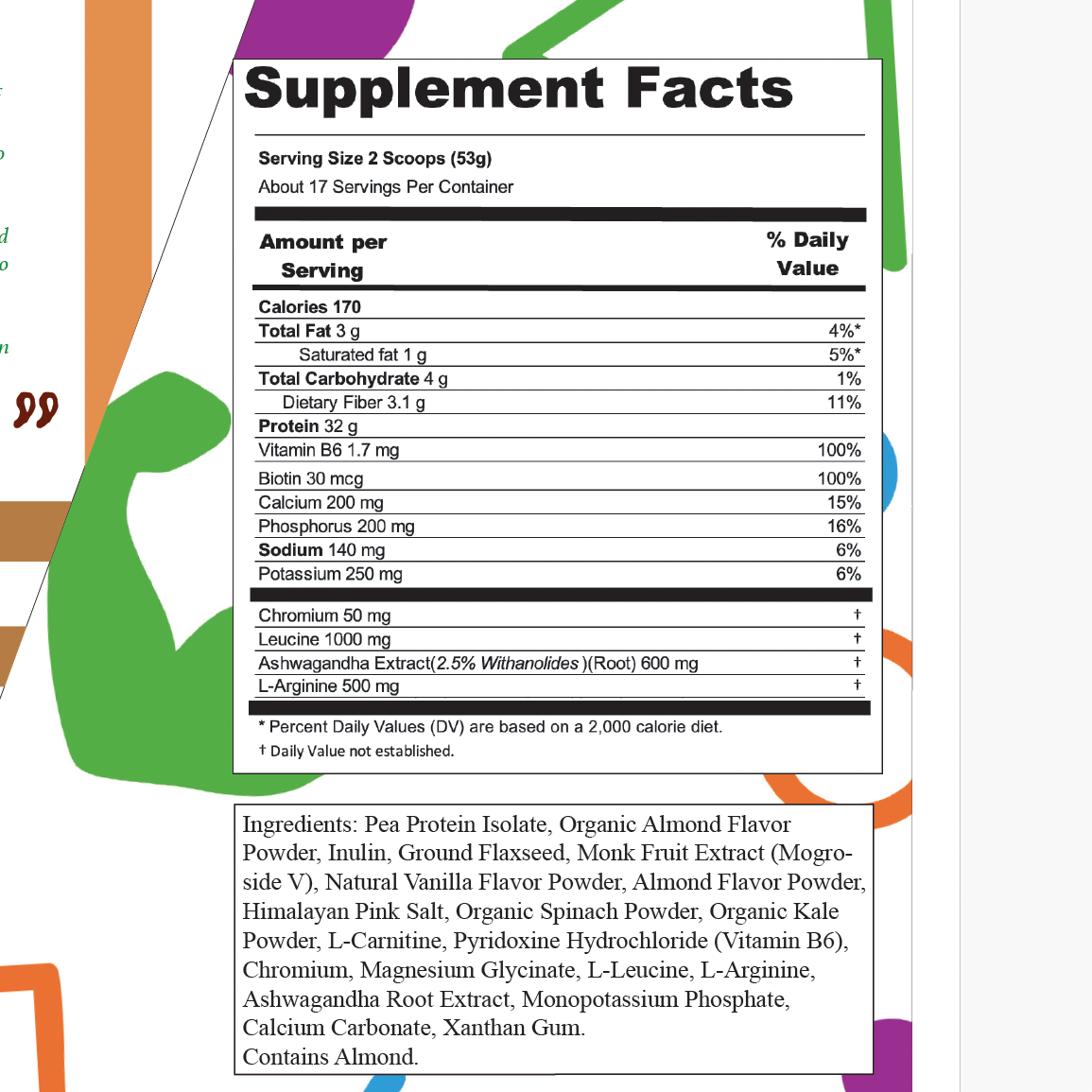 ELAV8 Vanilla Almond Plant-Based Protein Powder — 32g protein, vegan, & dairy-free